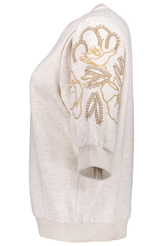 SWEATER MET SIERLIJK DESSIN 52592-24 000715 BEIGE MELANGE